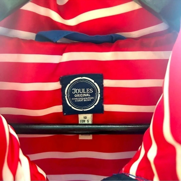 Amazing Joules puffer  vest red striped linings size 10 great condition - Picture 8 of 10